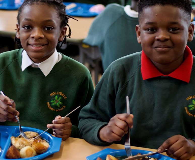 Students at Hollydale Primary School taking part in School Food Matters' Healthy Zones programme