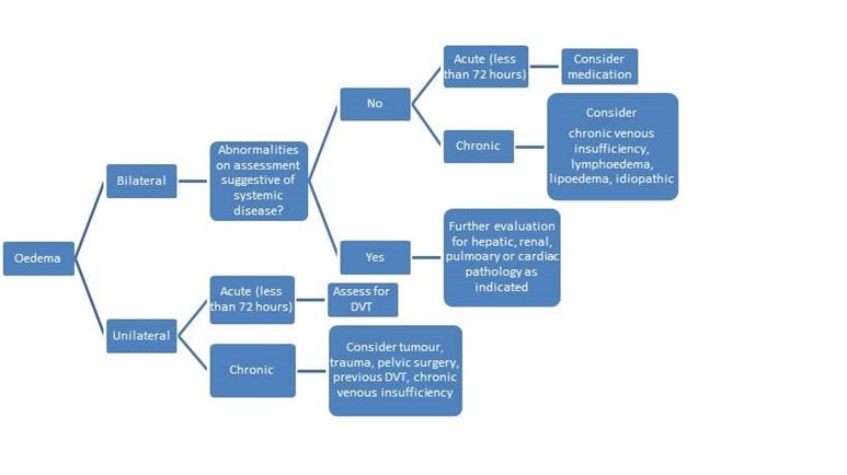 algorithm for assessment of peripheral oedema