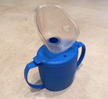 Steam cup used for inhalation in nasal congestion