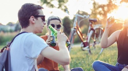 End of exams: teenage drinking in the sun 